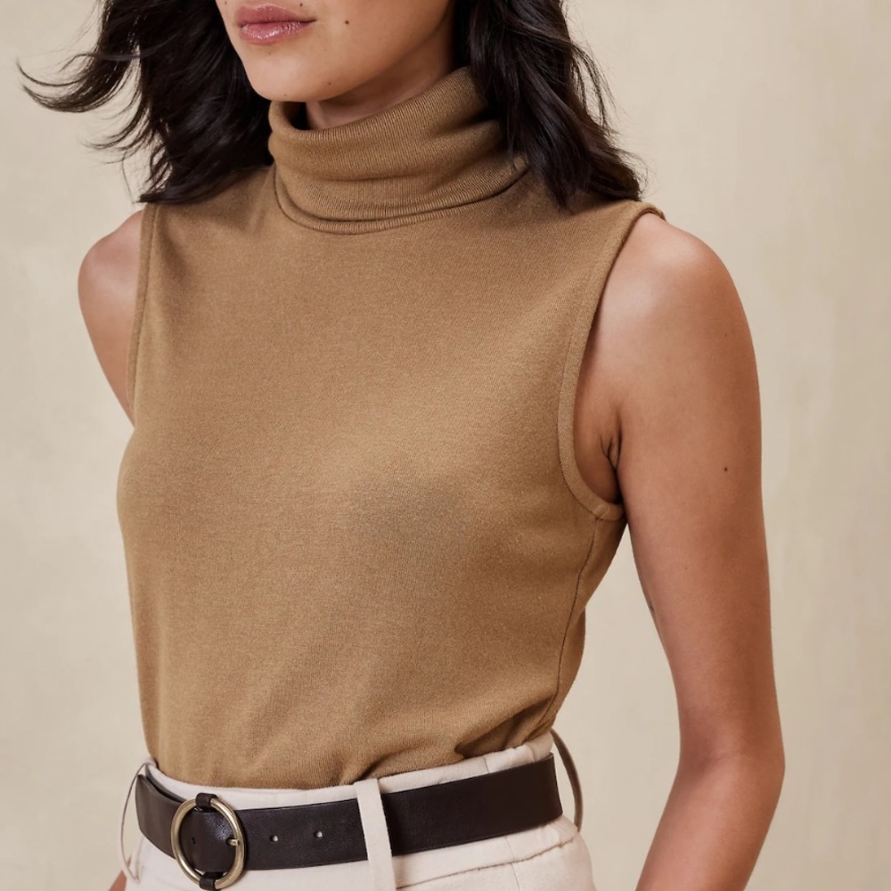 Banana Republic soft luxe turtle neck sweater tank